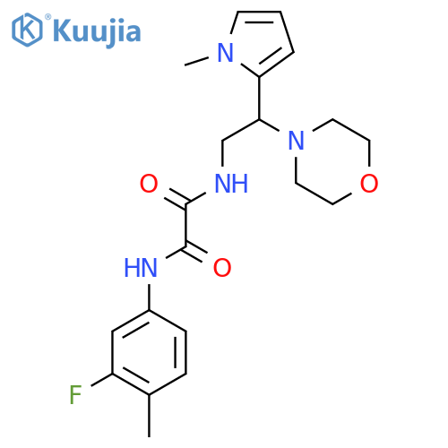 N'-(3-fluoro-4-methylphenyl)-N-[2-(1-methyl-1H-pyrrol-2-yl)-2-(morpholin-4-yl)ethyl]ethanediamide structure