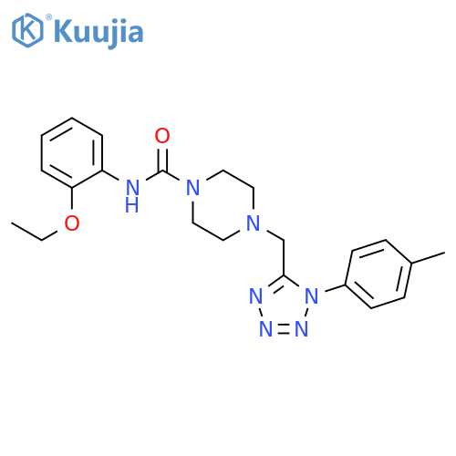 N-(2-ethoxyphenyl)-4-{[1-(4-methylphenyl)-1H-1,2,3,4-tetrazol-5-yl]methyl}piperazine-1-carboxamide structure