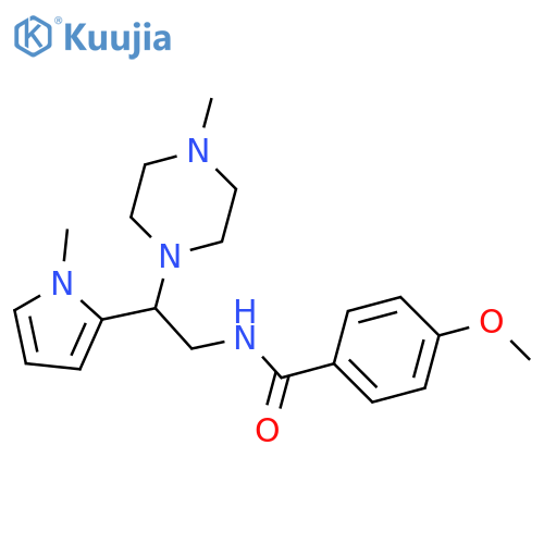 4-methoxy-N-[2-(1-methyl-1H-pyrrol-2-yl)-2-(4-methylpiperazin-1-yl)ethyl]benzamide structure