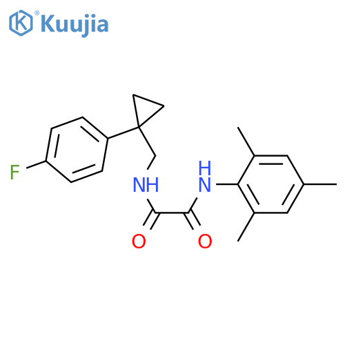 N-{[1-(4-fluorophenyl)cyclopropyl]methyl}-N'-(2,4,6-trimethylphenyl)ethanediamide structure