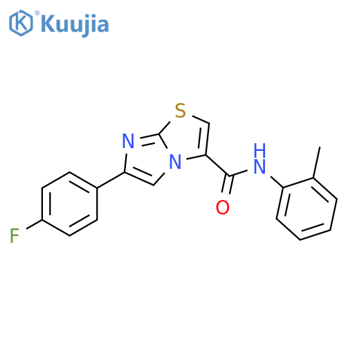 6-(4-fluorophenyl)-N-(2-methylphenyl)imidazo2,1-b1,3thiazole-3-carboxamide structure