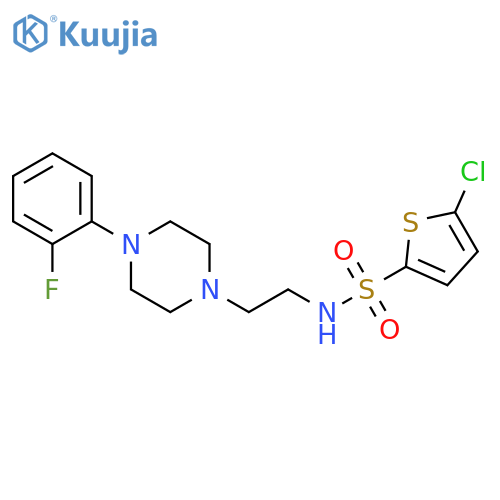 5-chloro-N-{2-[4-(2-fluorophenyl)piperazin-1-yl]ethyl}thiophene-2-sulfonamide structure