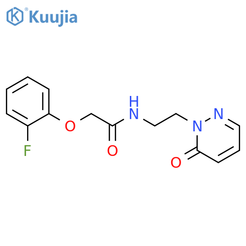 2-(2-fluorophenoxy)-N-[2-(6-oxo-1,6-dihydropyridazin-1-yl)ethyl]acetamide structure