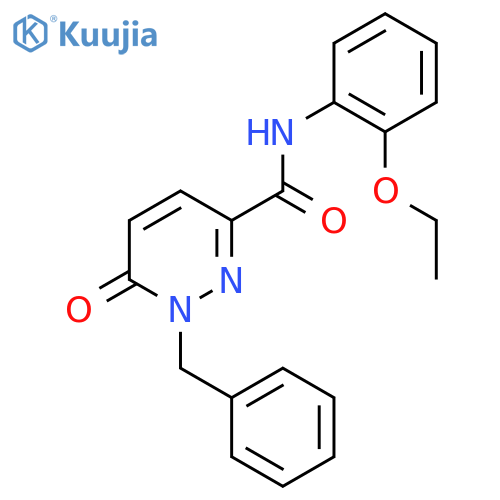 1-benzyl-N-(2-ethoxyphenyl)-6-oxo-1,6-dihydropyridazine-3-carboxamide structure