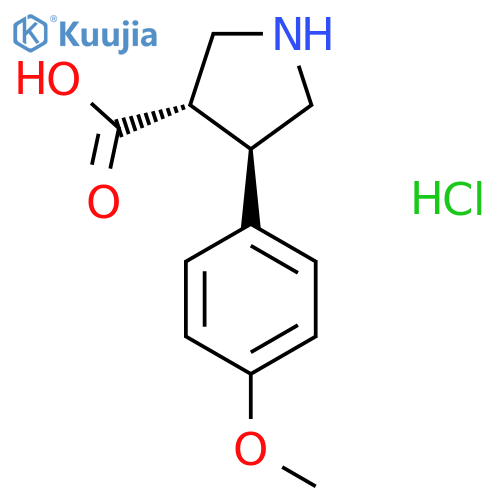 (3S,4R)-4-(4-methoxyphenyl)pyrrolidine-3-carboxylic acid hydrochloride, trans structure