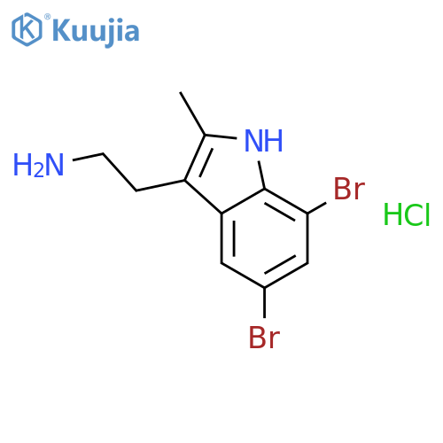 2-(5,7-Dibromo-2-methyl-1h-indol-3-yl)ethanamine Hydrochloride structure