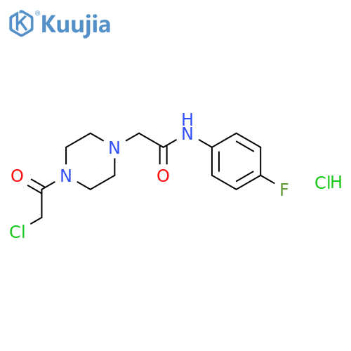2-4-(2-Chloroacetyl)piperazin-1-yl-N-(4-fluorophenyl)acetamide Hydrochloride structure