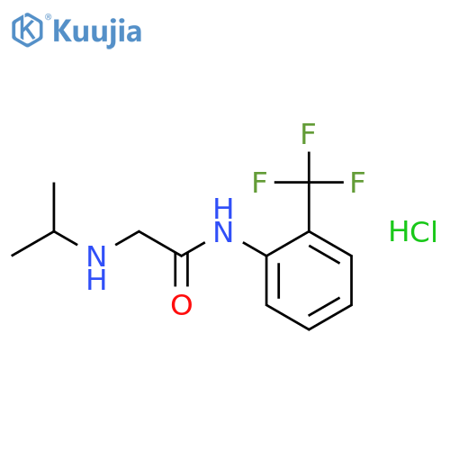 2-(isopropylamino)-N-[2-(trifluoromethyl)phenyl]acetamide hydrochloride structure
