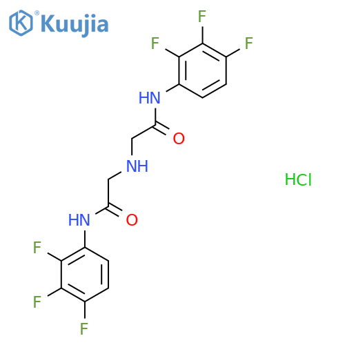 N-(2,3,4-trifluorophenyl)-2-({(2,3,4-trifluorophenyl)carbamoylmethyl}amino)acetamide hydrochloride structure