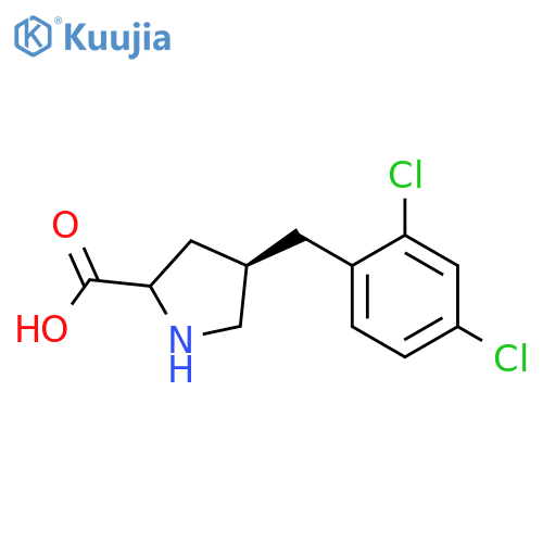 (2S,4R)-4-(2,4-Dichlorobenzyl)pyrrolidine-2-carboxylic acid structure