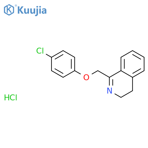 Isoquinoline,1-[(4-chlorophenoxy)methyl]-3,4-dihydro-, hydrochloride (1:1) structure
