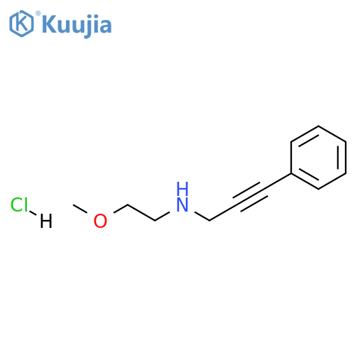 N-(2-methoxyethyl)-3-phenyl-2-propyn-1-amine hydrochloride structure