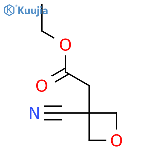 Ethyl 2-(3-cyanooxetan-3-yl)acetate structure