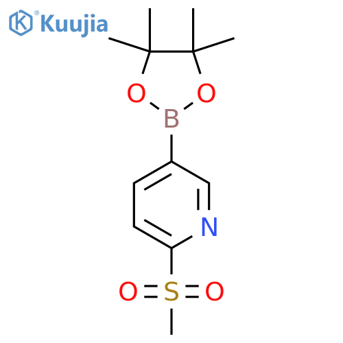 2-(methylsulfonyl)pyridine-5-boronic acid pinacol ester structure