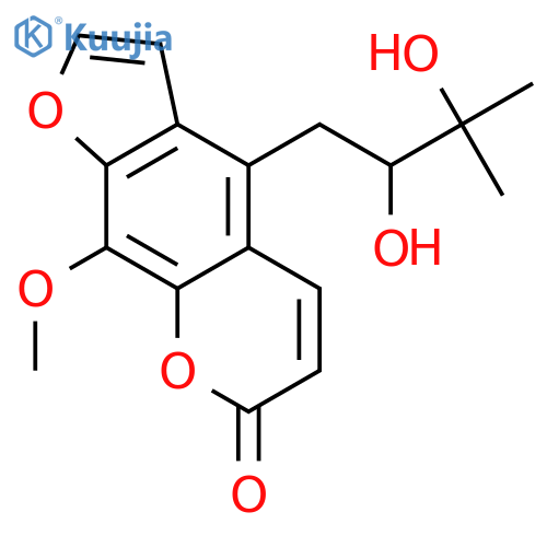 7H-Furo[3,2-g][1]benzopyran-7-one,4-(2,3-dihydroxy-3-methylbutyl)-9-methoxy- structure