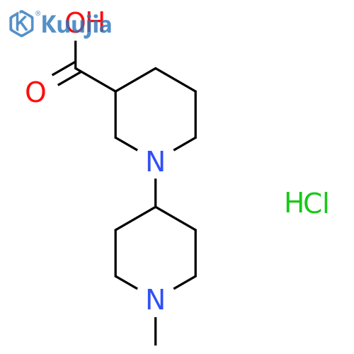 1'-Methyl-[1,4']bipiperidinyl-3-carboxylic acidhydrochloride structure