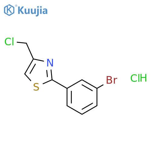 2-(3-bromophenyl)-4-(chloromethyl)-1,3-thiazole hydrochloride structure