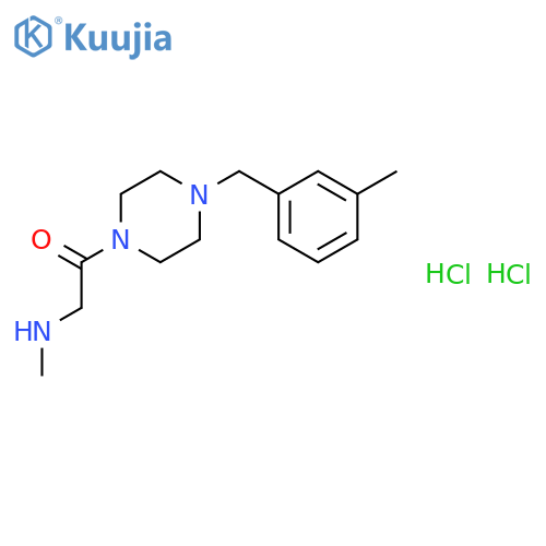 2-(methylamino)-1-[4-(m-tolylmethyl)piperazin-1-yl]ethanone;dihydrochloride structure