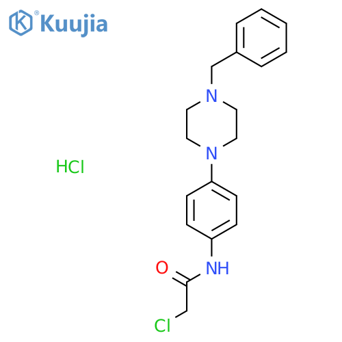 N-[4-(4-benzylpiperazin-1-yl)phenyl]-2-chloro-acetamide;hydrochloride structure