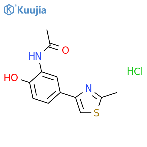 N-2-Hydroxy-5-(2-methyl-1,3-thiazol-4-yl)phenylacetamide Hydrochloride structure