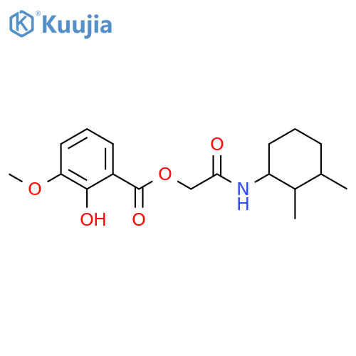 (2,3-Dimethylcyclohexyl)carbamoylmethyl 2-Hydroxy-3-methoxybenzoate structure