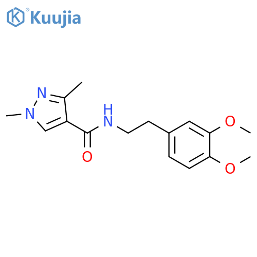 N-[2-(3,4-dimethoxyphenyl)ethyl]-1,3-dimethyl-1H-pyrazole-4-carboxamide structure