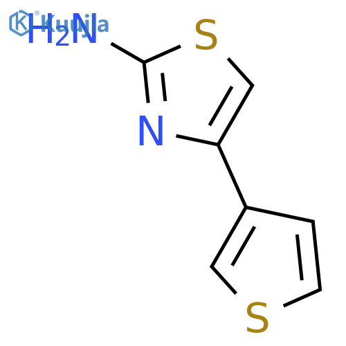 4-(thiophen-3-yl)-1,3-thiazol-2-amine structure