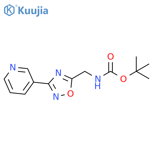 5-(tert-Butyloxycarbonyamino)methyl-3-pyridin-3-yl-1,2,4oxadiazole structure