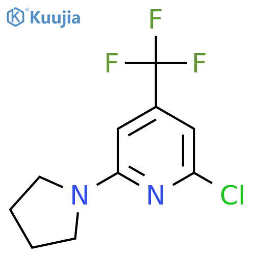 2-Chloro-6-pyrrolidin-1'-yl-4-(trifluoromethyl)-pyridine structure