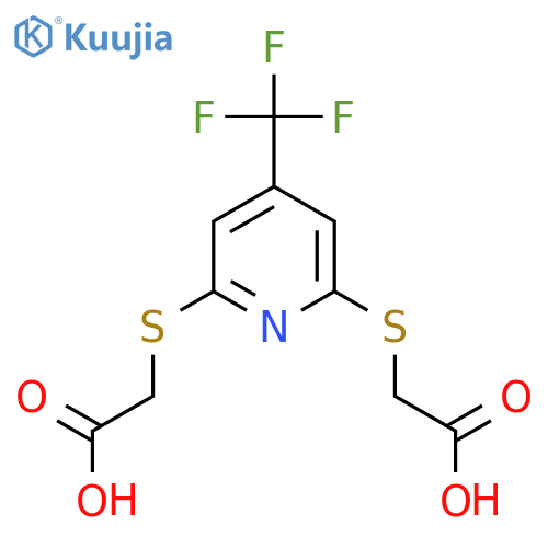 (6-Carboxymethylsulfanyl-4-(trifluoromethyl)-pyridin-2-ylsulfanyl)acetic Acid structure