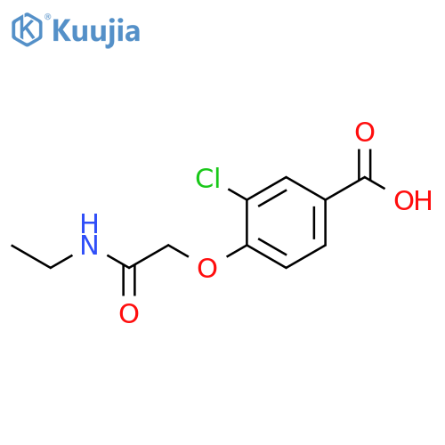 Benzoic acid, 3-chloro-4-[2-(ethylamino)-2-oxoethoxy]- structure