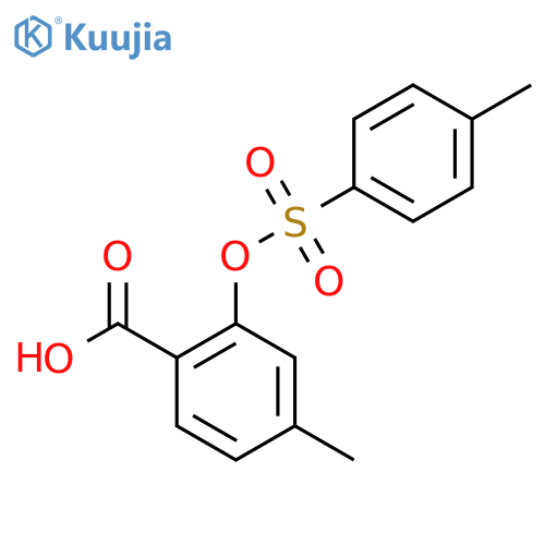4-Methyl-2-[(4-methylbenzenesulfonyl)oxy]benzoic acid structure