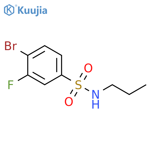 4-bromo-3-fluoro-N-propylbenzene-1-sulfonamide structure