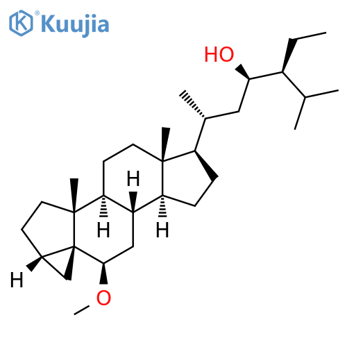 (3β,5R,6β,23R)-6-Methoxy-3,5-cyclostigmastan-23-ol structure