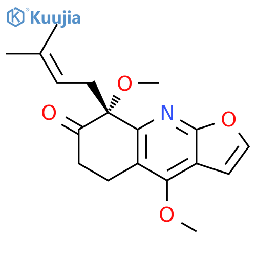 Furo[2,3-b]quinolin-7(6H)-one, 5,8-dihydro-4,8-dimethoxy-8-(3-methyl-2-butenyl)-, (R)- (9CI) structure