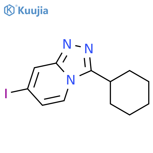 3-cyclohexyl-7-iodo-1,2,4-Triazolo[4,3-a]pyridine structure