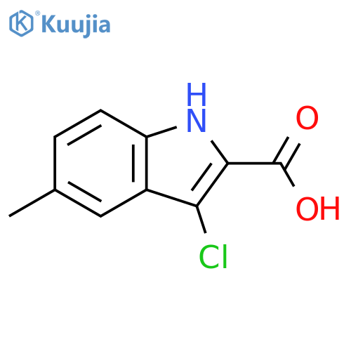3-chloro-5-methyl-1H-indole-2-carboxylic acid structure
