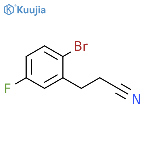 3-(2-bromo-5-fluorophenyl)propanenitrile structure