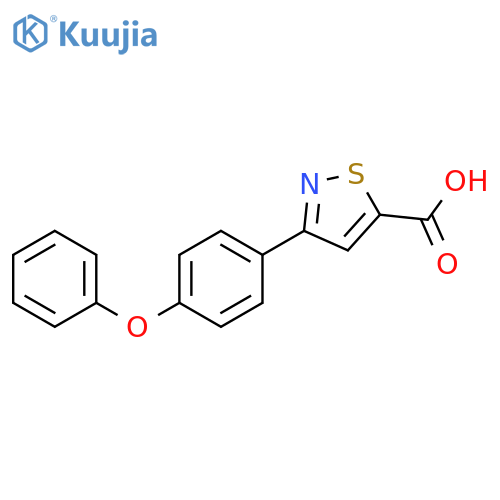 5-Isothiazolecarboxylic acid, 3-(4-phenoxyphenyl)- structure