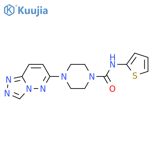 N-(thiophen-2-yl)-4-{[1,2,4]triazolo[4,3-b]pyridazin-6-yl}piperazine-1-carboxamide structure