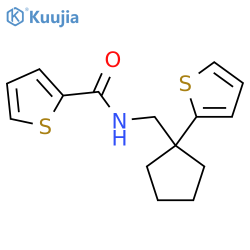 N-{[1-(thiophen-2-yl)cyclopentyl]methyl}thiophene-2-carboxamide structure