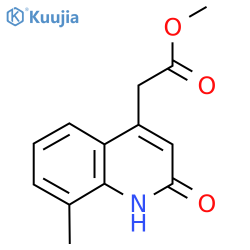 Methyl 2-(2-hydroxy-8-methylquinolin-4-yl)acetate structure