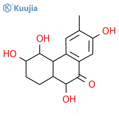 9(1H)-Phenanthrenone, 2,3,4,4a,10,10a-hexahydro-3,4,7,10-tetrahydroxy-6-methyl-, (3R,4R,4aR,10S,10aR)-rel-(+)- structure