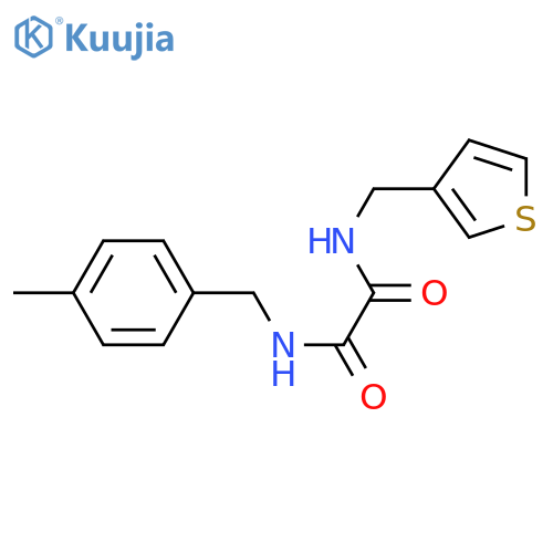 N'-(4-methylphenyl)methyl-N-(thiophen-3-yl)methylethanediamide structure