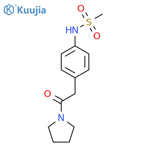 N-{4-[2-oxo-2-(pyrrolidin-1-yl)ethyl]phenyl}methanesulfonamide structure