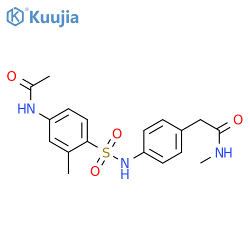 2-[4-(4-acetamido-2-methylbenzenesulfonamido)phenyl]-N-methylacetamide structure