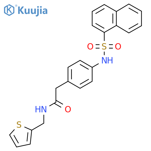 2-[4-(naphthalene-1-sulfonamido)phenyl]-N-[(thiophen-2-yl)methyl]acetamide structure