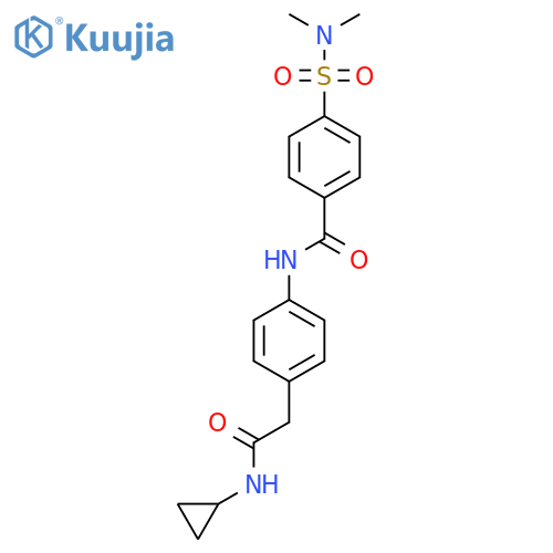N-{4-[(cyclopropylcarbamoyl)methyl]phenyl}-4-(dimethylsulfamoyl)benzamide structure