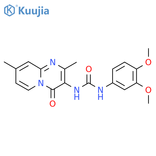 1-(3,4-dimethoxyphenyl)-3-{2,8-dimethyl-4-oxo-4H-pyrido1,2-apyrimidin-3-yl}urea structure