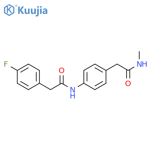 2-{4-[2-(4-fluorophenyl)acetamido]phenyl}-N-methylacetamide structure